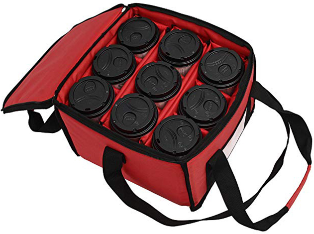 Insulated Drink Carrier Coffee Delivery Bag for Restaurant Coffeeshop Catering Food Delivery Service