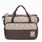 Multifunction large capacity baby diaper bag nappy changing pad travel mummy bag tote handbag set (Brown)_ENZO