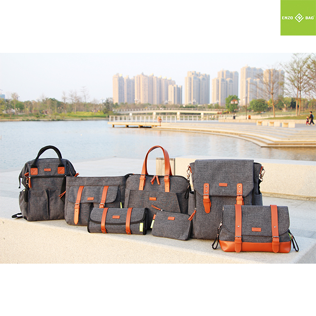 Diaper Bag Organizer Accessories Pouch Bag With Straps In Grey-Enzobags