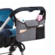 Multifunctional organizer bag,stroller organizer fits all strollers, 2 insulated cup holders,extra-large storage space for iPhones, diapers, toys and iPads_ENZO