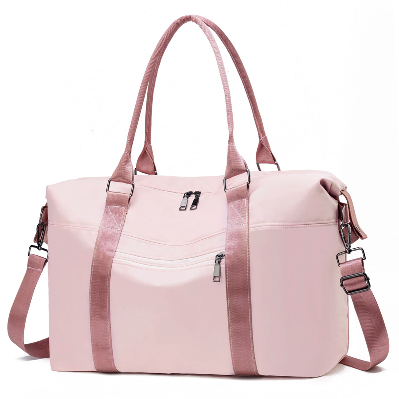 Lightweight Waterproof Gym Travel Duffle Bag, Airline Approved Carry On Bag with Separate Wet Pocket & Detachable Shoulder Strap