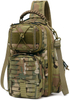 Camouflage Laser Cut MOLLE Tactical Sling Bag, Lightweight Crossbody Chest Pack, Modular EDC Shoulder Sling Backpack for Shooting, Hiking, Fishing & Daily Carry