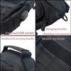 Tactical Sling Bag with External USB Charging Port, MOLLE Crossbody Chest Backpack