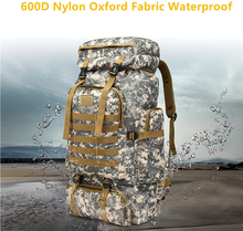70-80L Large Capacity Military Tactical Backpack, Digital Camo MOLLE Rucksack, Waterproof Hiking Backpack for Camping, Mountaineering, Travel & Outdoor Survival