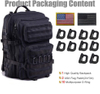 40L Military Tactical Backpack, Large MOLLE Rucksack with Bonus Patches & D-Rings, Water Resistant Daypack for Hiking, Camping, Hunting, Tactical Training & Outdoor Survival