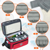 Double Layer Medicine Storage Bag, Large Empty Family First Aid Kit Organizer with Detachable Small Pouch for Travel & Household Use