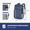Breathable Padded Cooler Backpack, Adjustable Fixed Side Bottle Buckles Leakproof Insulated Thermal Backpack for Outdoor Camping Fishing Hiking Picnic