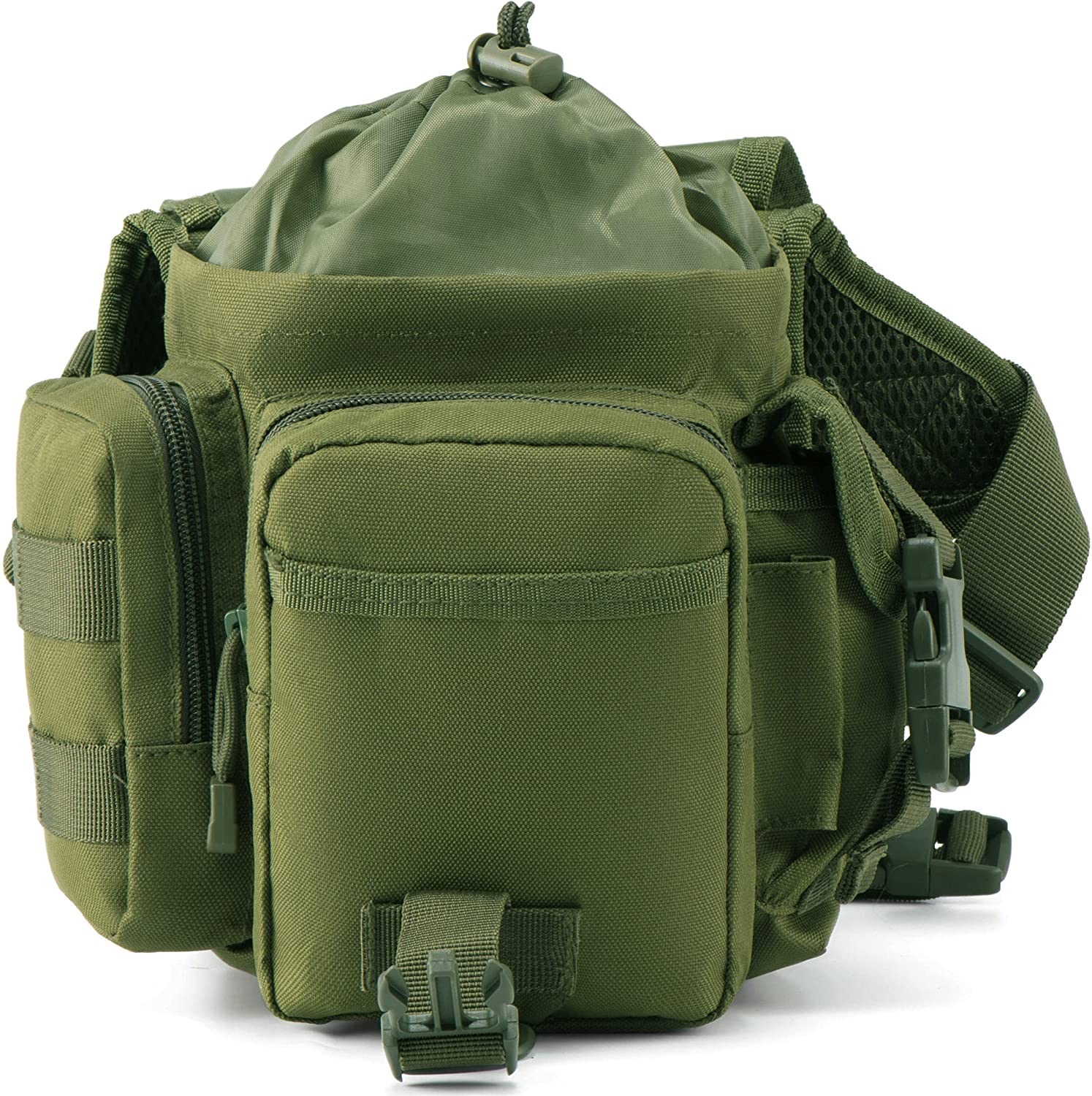 Tactical Drop Leg Pouch, Multi-Pocket Utility Thigh Bag with Adjustable Waist Belt, MOLLE EDC Leg Pack for Hunting, Fishing, Motorcycle, Outdoor Adventures