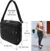 Leather-Look Crossbody Medicine Carry Bag, Multi Compartment Travel Pill Storage Crossbody Bag with Adjustable Shoulder Strap