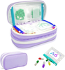 Portable Waterproof Pill Carry Bag with Reusable Transparent Weekly AM PM Medicine Pouches for Travel Daily Medication