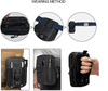 Small Tactical Molle EDC Waist Pouch, Water Resistant Multi Pocket Cell Phone Holder Utility Tool Organizer for Outdoor Daily Carry