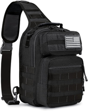 Tactical EDC Sling Bag Crossbody Chest Pack with MOLLE Webbing