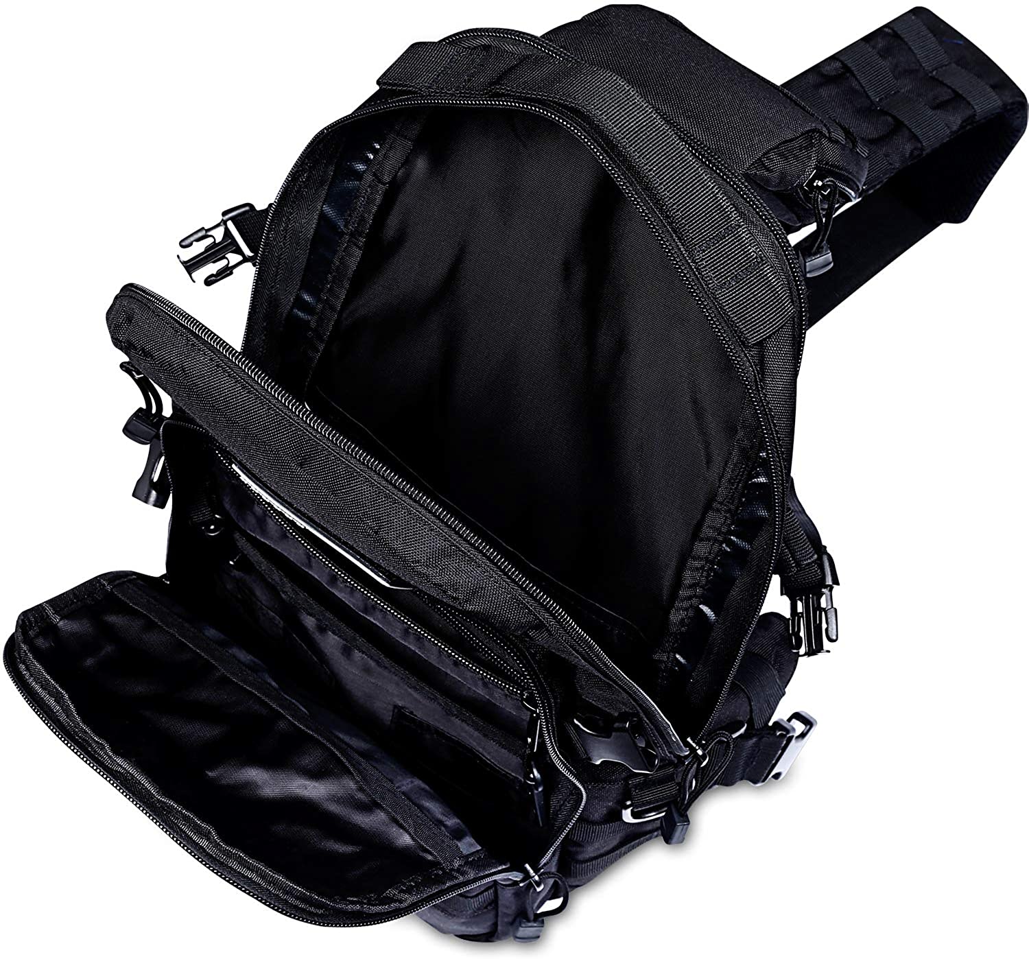 10L Mini Tactical Sling Crossbody Bag, Molle Webbing Single Shoulder Chest Pack Fits iPad for Outdoor Hunting Fishing Daily EDC