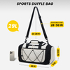 29L Large Sports Duffle Bag, Multi Compartment Gym Carry Bag with Separate Shoe Pocket & Adjustable Crossbody Strap