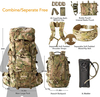 2-in-1 Detachable Modular Tactical Backpack System, Multicam Combo Pack with Main Rucksack, Assault Daypack & 3L Hydration Bladder, MOLLE Backpack for Field Expedition, Hiking & Survival