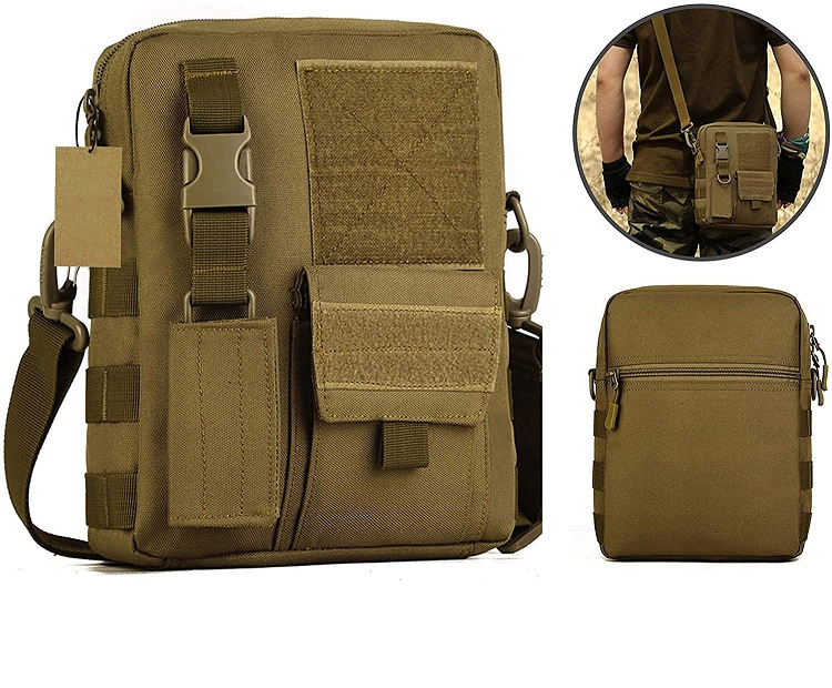 Mini Tactical Crossbody Bag, Water Resistant MOLLE Utility Shoulder Pack Small EDC Sling Bag for Hunting Hiking Daily Outdoor Carry