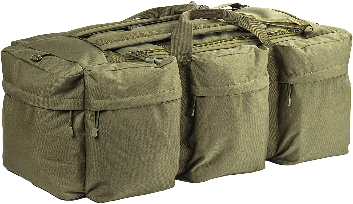Large Tactical Duffle Range Bag, Heavy Duty Military Gear Bag with 8 External Zipper Pockets, Reinforced 2" Webbing Straps for Shooting Hunting Camping Travel Storage