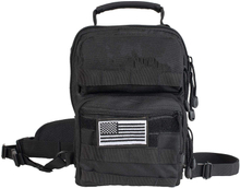 Tactical Sling Backpack with Concealed Carry Holster, 12 Inch MOLLE Chest Crossbody Bag with Free American Flag Patch for Shooting, Hunting, Daily EDC & Outdoor Travel
