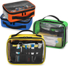 Clear View Travel Medication Bag, Lightweight Empty First Aid Organizer with Multi Mesh Pockets for Household & Trip Use