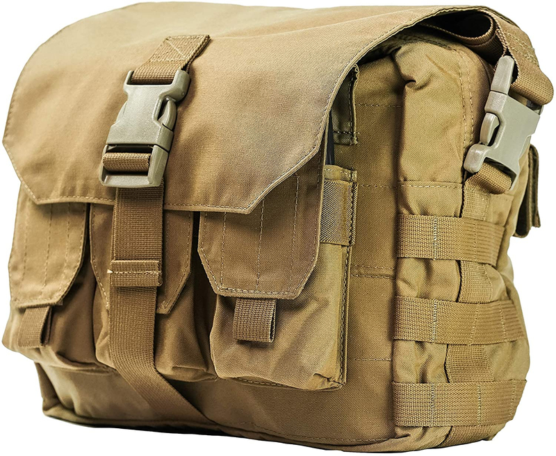 Military Tactical Messenger Bag, MOLLE Shoulder Satchel Pack, Lightweight Tactical Utility Crossbody Bag for Outdoor, Range Gear, EDC & Daily Carry