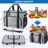 Foldable Large Insulated Cooler Bag, 100% Leakproof Seamless Liner Water Resistant Soft Cooler Tote for Outdoor Beach Camping Picnic Grocery