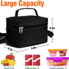 Lunch Bag Insulated Reusable Lunch Box Leakproof Cooler Tote Bag Freezable with Adjustable Shoulder Strap
