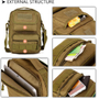 Tactical EDC Crossbody Bag, Multi-Pocket MOLLE Shoulder Sling Pack with Free US Flag Patch, Water Resistant Small Tactical Messenger Bag for Daily Carry, Hiking, Camping & Outdoor