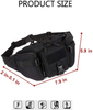 Tactical Fanny Pack, Multi-Pocket Waterproof Waist Bag with Hook-and-Loop Panel, Adjustable Hip Belt Bag for Hiking, Cycling, Camping, Daily EDC & Outdoor Activities