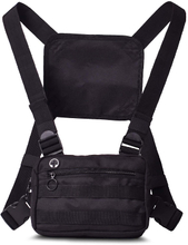 Tactical Chest Rig Bag, Adjustable Lightweight Chest Harness Pack with MOLLE Webbing, Multi-Pocket Utility Chest Pouch for Outdoor Sports, Running, Cycling, Daily EDC