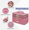 Two-Tier Large Capacity Medicine Carry Bag, Customizable Divider Pill Storage Organizer with Detachable Clear Pouches for Travel & Household