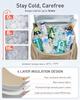 Rolling Cooler Backpack Leakproof Waterproof Insulated Beach Cooler with Wheels and Handle Outdoor