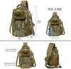 Camouflage Laser Cut MOLLE Tactical Sling Bag, Lightweight Crossbody Chest Pack, Modular EDC Shoulder Sling Backpack for Shooting, Hiking, Fishing & Daily Carry