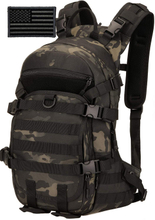Coyote Brown Tactical Daypack, MOLLE Modular Backpack with Waterproof Rain Cover, Lightweight Outdoor Backpack for Hiking, Shooting Range, Camping & EDC