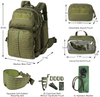 55L Laser Cut Tactical Backpack Full Set with 3L Hydration Bladder, Detachable Pouches & Waist Belt, Modular Military Backpack for Outdoor Camping, Hunting, Hiking & Emergency Gear