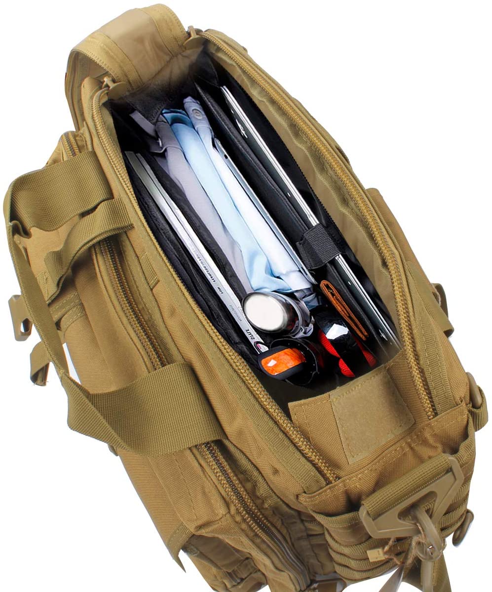 Tactical Laptop Messenger Bag, 15.6 Inch Military Briefcase, MOLLE Shoulder Computer Bag for Office, Shooting Range, Outdoor & Daily Carry