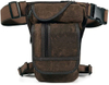Vintage Waxed Canvas Leg Bag, Military Thigh Pack, Crossbody Waist Pouch with Adjustable Strap