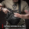 Concealed Carry CCW Tactical Sling Bag, 600D Weatherproof Laser Cut Molle Crossbody Backpack with Dual Padded Gun Compartments