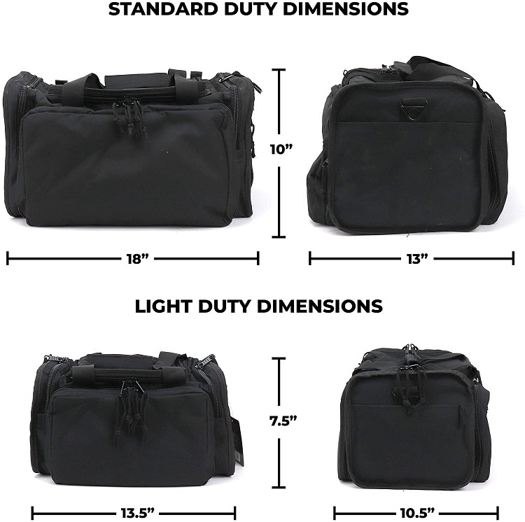 2 Sizes Tactical Duty Patrol Bag, Water Resistant Multi Compartment Police Gear Carry Bag for Law Enforcement Security Shooting Range