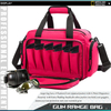 Pink Tactical Gun Range Bag, 6 Pistol Magazine Slots Padded Handgun Storage Duffle Bag for Shooting Range Transport