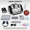 29L Large Sports Duffle Bag, Multi Compartment Gym Carry Bag with Separate Shoe Pocket & Adjustable Crossbody Strap