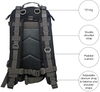 Compact Laser Cut MOLLE Tactical Backpack, Small Military Daypack, Lightweight EDC Assault Pack for Shooting, Hiking, Cycling & Daily Outdoor Carry