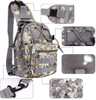 Camouflage Tactical Sling Bag, Lightweight MOLLE Crossbody Chest Backpack, Water Resistant EDC Shoulder Pack for Hunting Hiking Fishing Shooting Outdoor Daily Carry