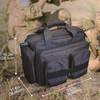 600D Oxford Tactical Gun Range Bag, Waterproof Dustproof Shooting Duffle Handbag with Anti-Skid Base, Multi-Pocket Pistol Carry Case for Shooting Range Hunting Storage