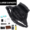 Tactical Fanny Pack for Men, Adjustable Large Waist Bag with MOLLE Webbing, Water Resistant Utility Hip Belt Bag for Hunting Hiking Cycling EDC Daily Carry