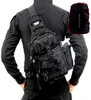 Tactical Sling Chest Bag, Laser Cut MOLLE Crossbody Shoulder Pack for Shooting Hiking EDC Fishing