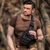 Compact Tactical Sling Bag for Men, Lightweight MOLLE Crossbody Chest Backpack, Water Resistant EDC Shoulder Bag with D-Rings for Shooting Hiking Fishing Camping Daily Carry