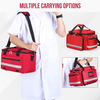 Empty Emergency Medical Trauma Bag, Waterproof Portable First Aid Kit Organizer with Detachable Clear Pouches & Shoulder Strap for Camping, Car, Office, EMT Responders