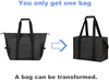 3-Layer Insulated Large Cooler Tote Bag, Waterproof Aluminum Foil Thermal Carrier with Sturdy Long Handles for Groceries, Picnic & Beach