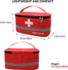 Compact Lightweight First Aid Bag, Reflective Strip Portable Empty Emergency Medical Organizer for Travel & Outdoor Camping