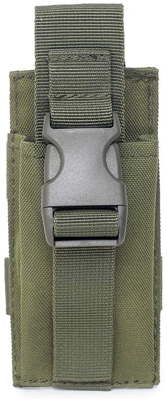 Tactical Single Mag Pouch, Universal MOLLE Magazine Holder with Quick Release Buckle, Durable Nylon Pistol Rifle Mag Carrier for Shooting, Hunting, Tactical Gear
